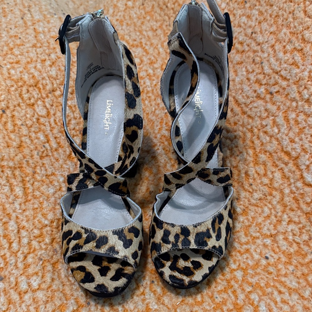 Limelight Leopard Print Strappy Heels